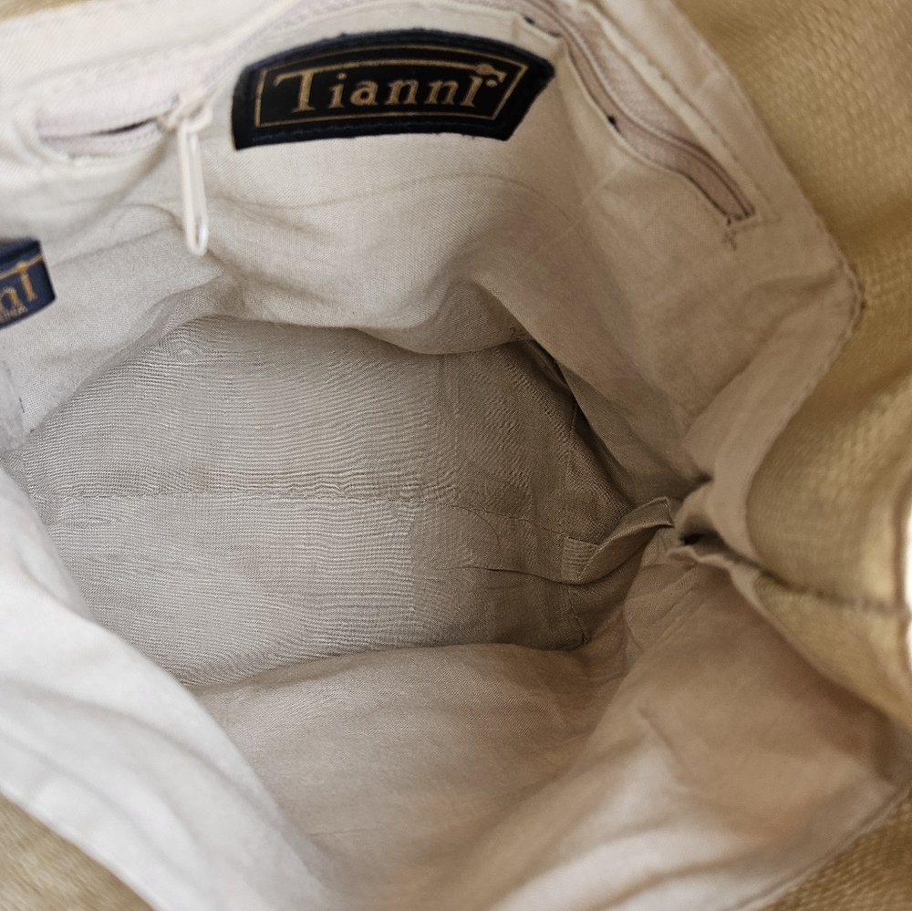 Tianni Metallic Gold Woven Bucket Bag - Picture 9 of 15